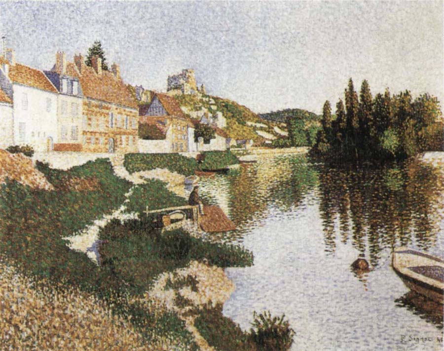 Paul Signac Riverbank,Petie Andely